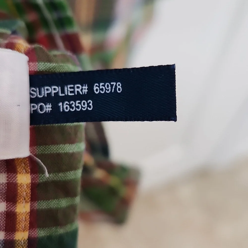 Men's Ralph Lauren classic fit short sleeve button-up shirt green plaid size med - Picture 5 of 6